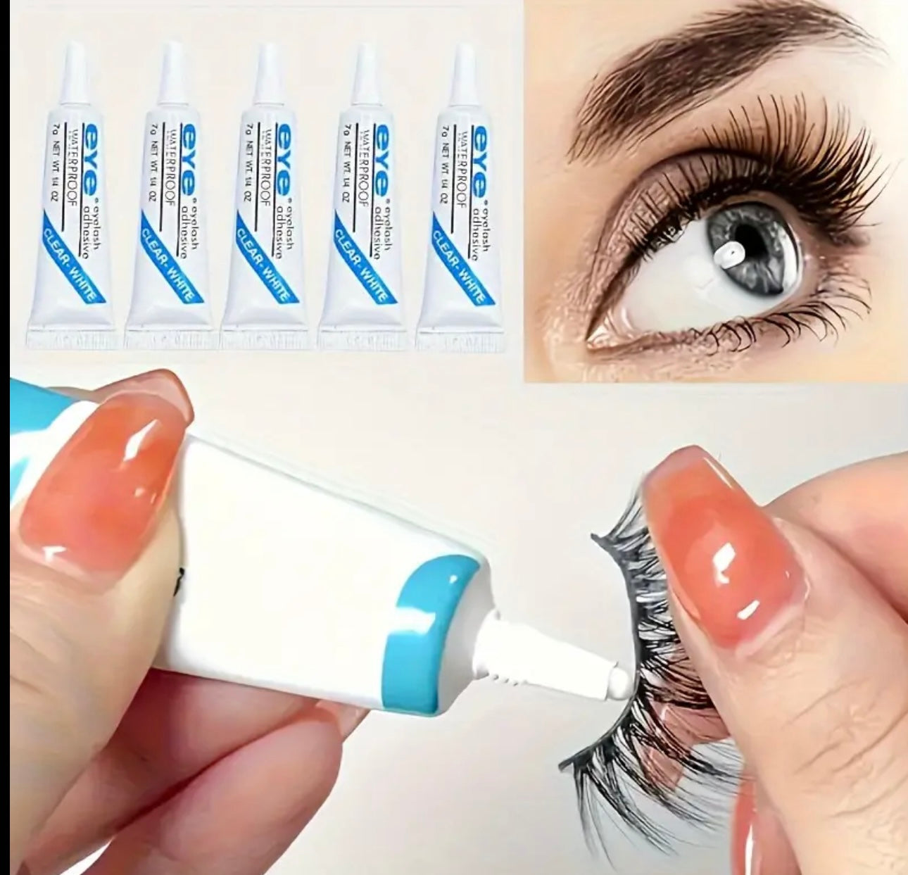 Strip Lashes - 7 pairs + spooley and lash glue